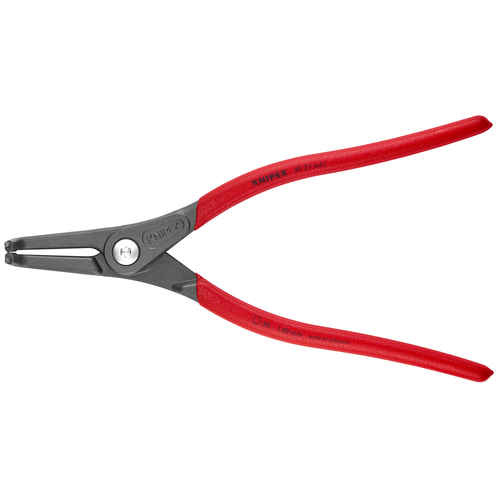 KNIPEX, Ext 90° Prec. Snap Ring Pliers, 1/8 tip, 12.25in., Pieces (qty.) 1 Material Steel, Model# 49 21 A41